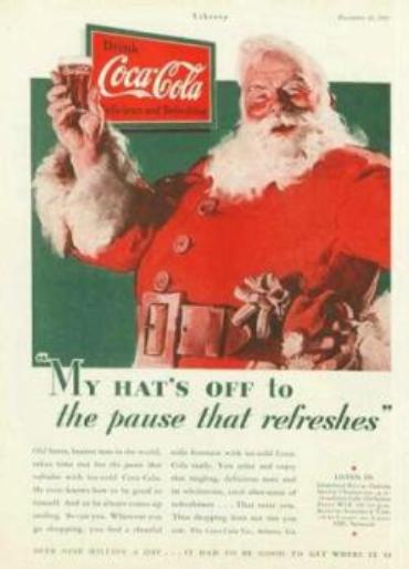санта в рекламе Coca-Cola